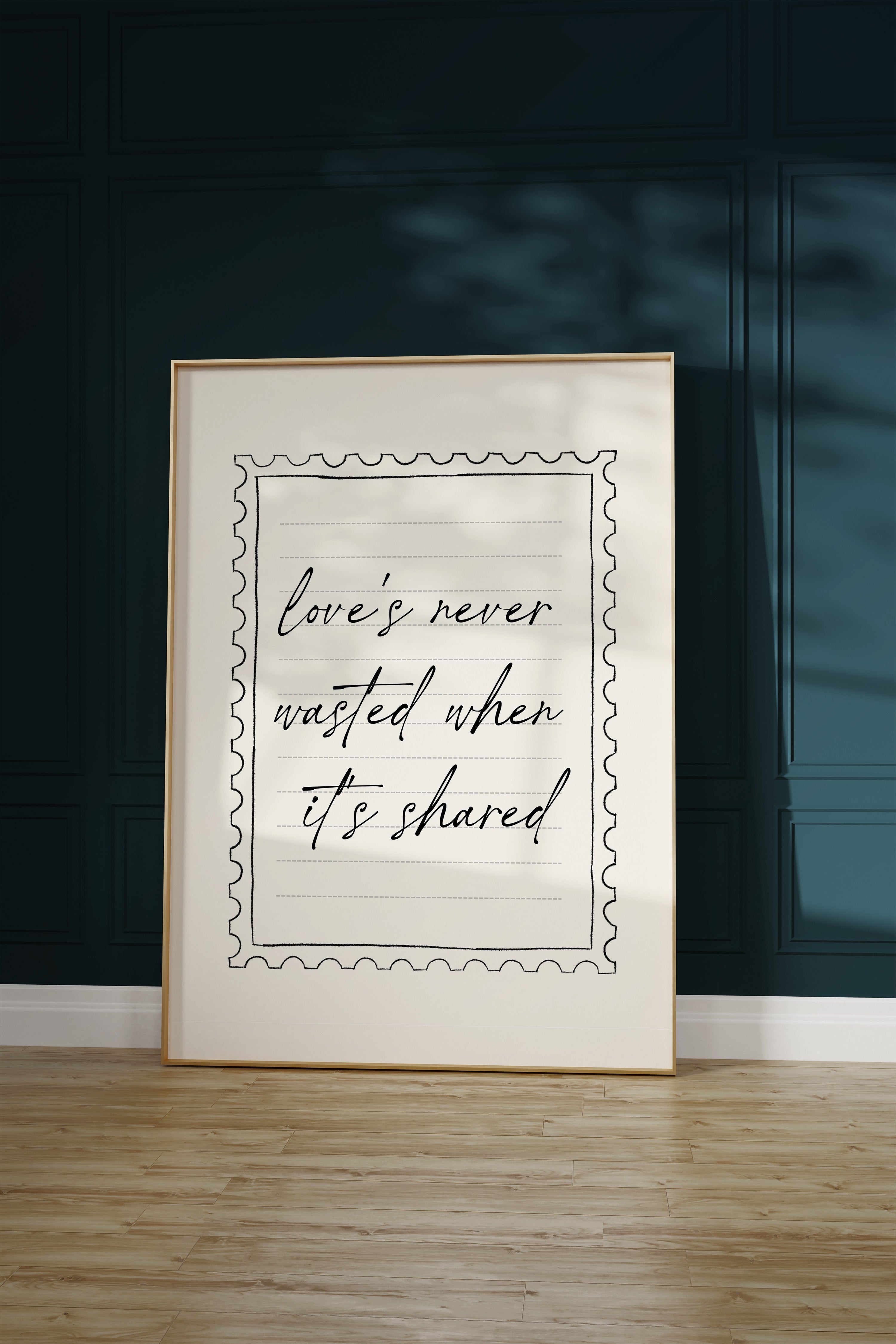 Love's Never Black and White Art Print