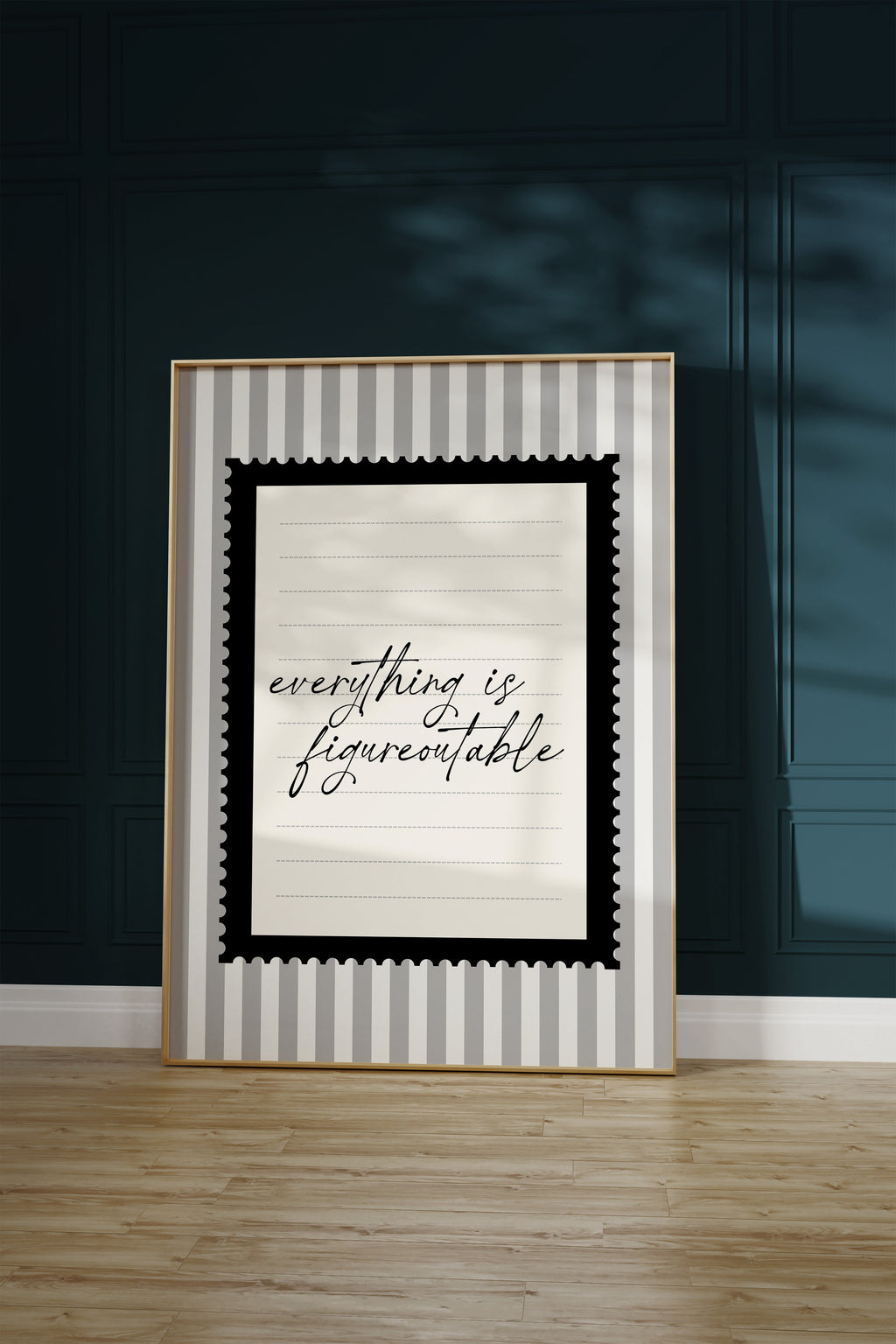 Everything is Figureoutable Black and white Vintage Art Print
