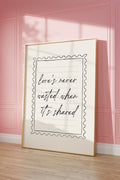 Love's Never Black and White Art Print