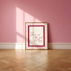 These are the good old days wall art Pink Vintage Art Print