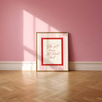 She isn't lucky just worked hard Pink Vintage Art Print