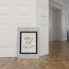 What ıf it all works out positive striped wall art Black and White Vintage Art Print