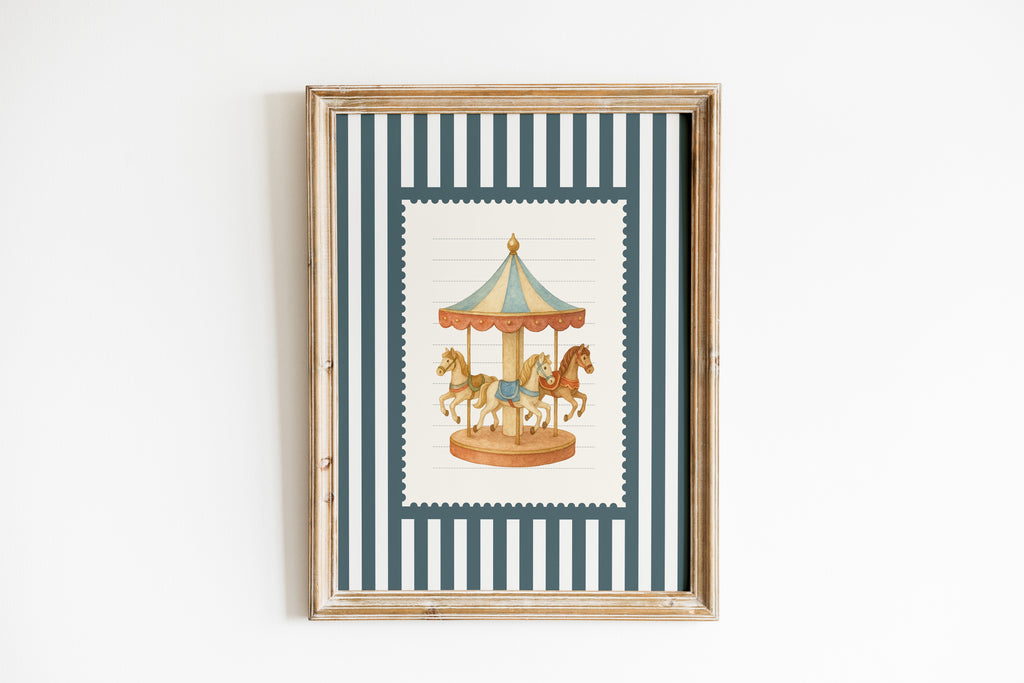 Horse Animal Wall Art for kid's Room Art Print