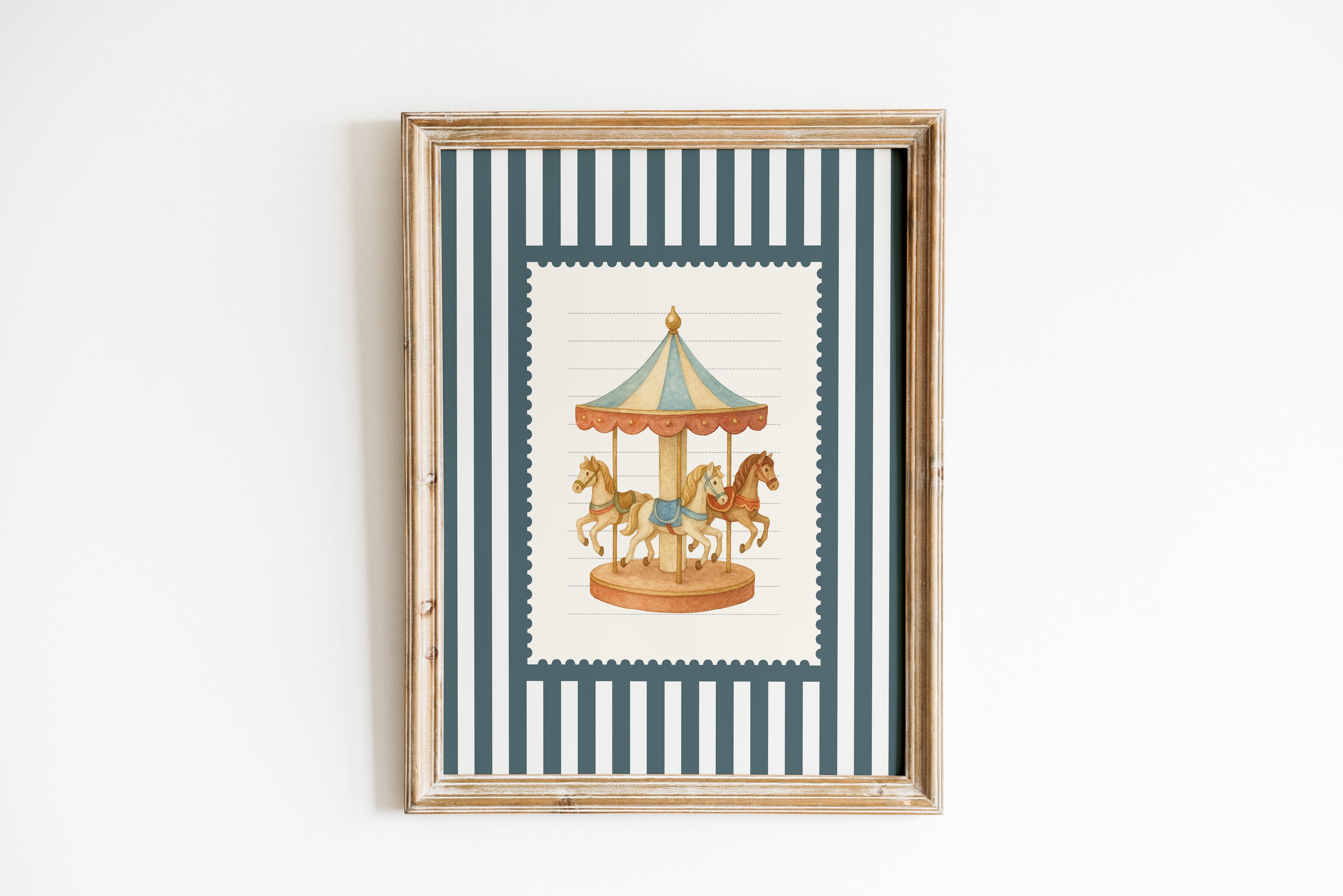 Horse Animal Wall Art for kid's Room Art Print