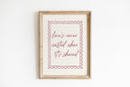 Love's Never Pink Art Print