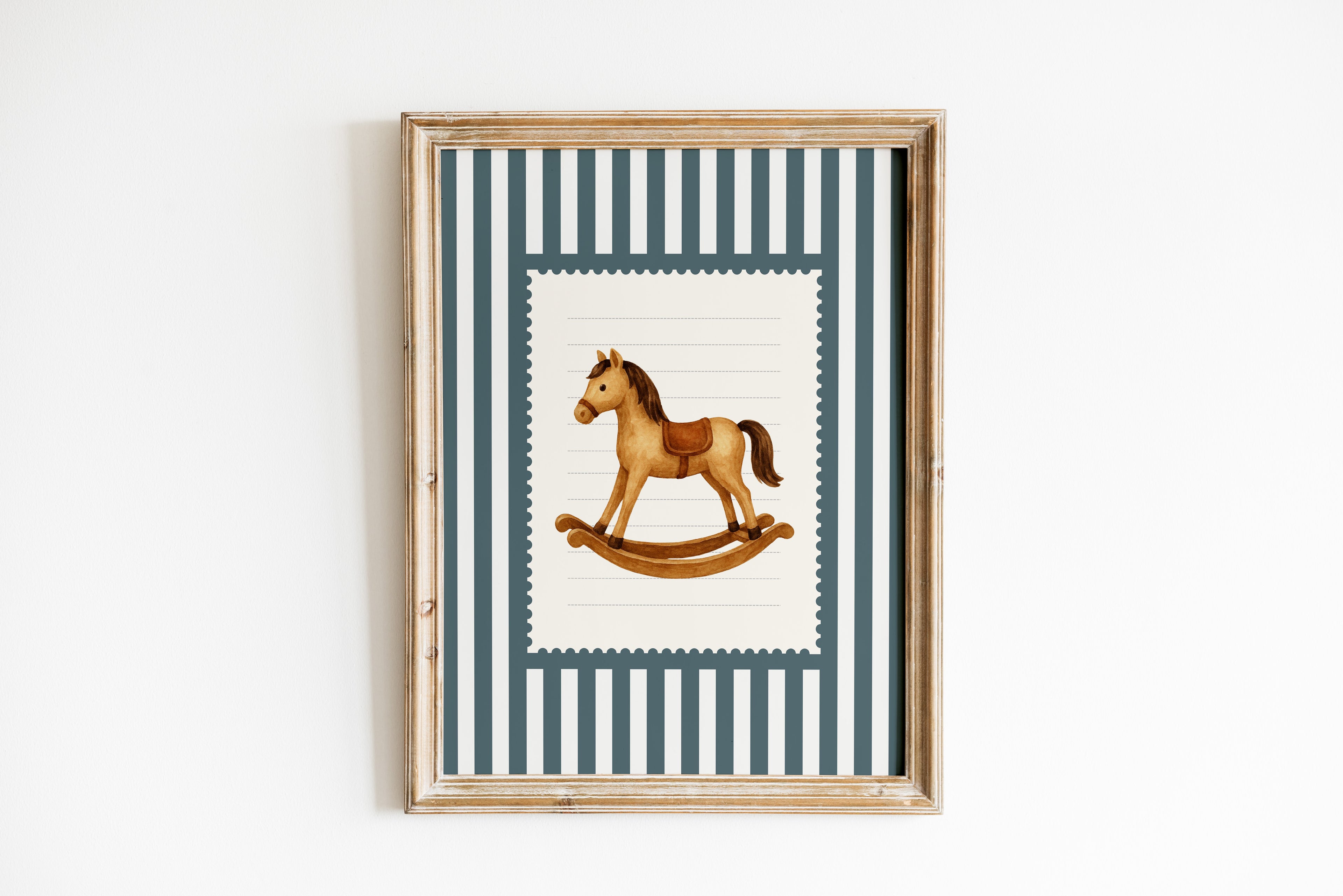 Brown Horse Animal for kid's Room Art Print