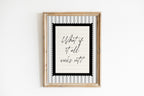 What ıf it all works out positive striped wall art Black and White Vintage Art Print