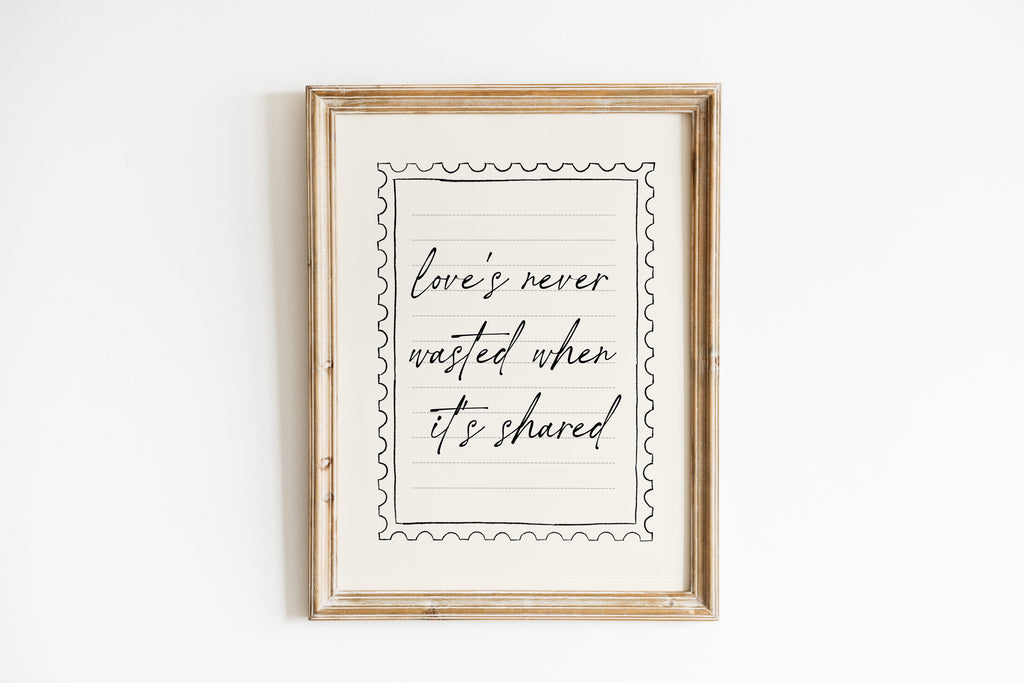 Love's Never Black and White Art Print