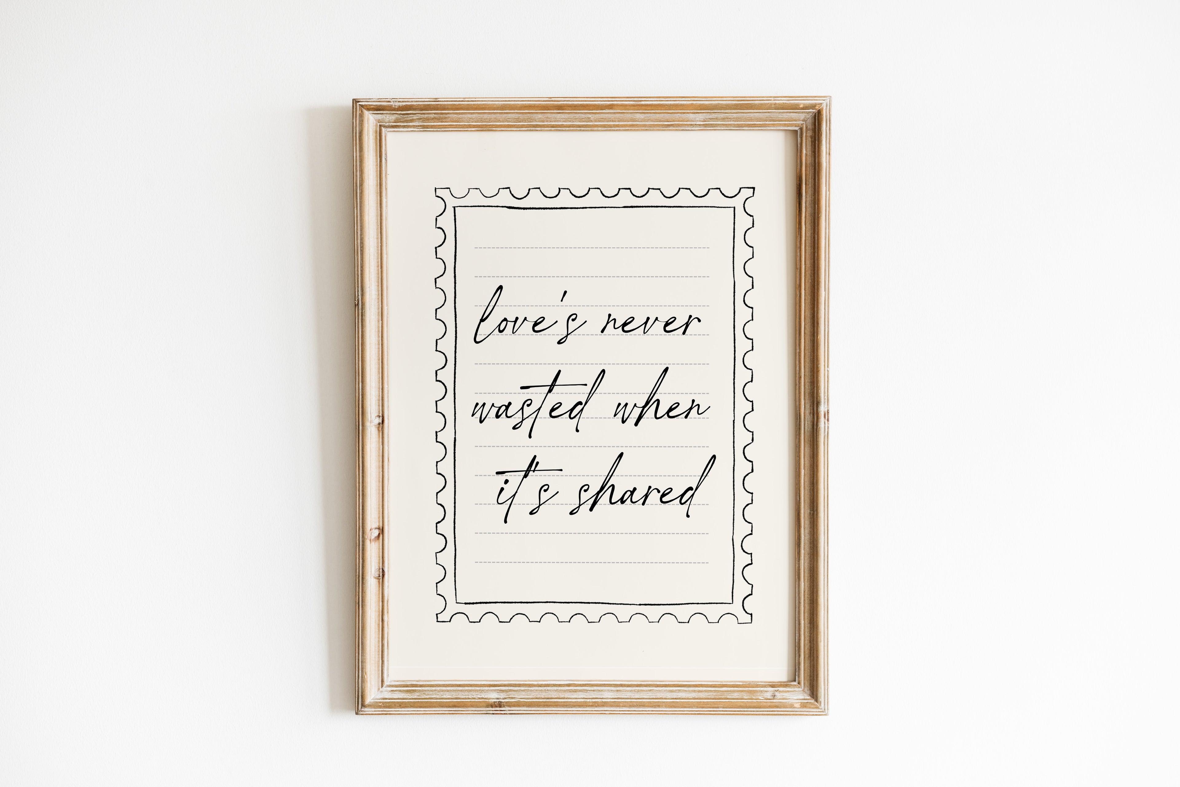 Love's Never Black and White Art Print