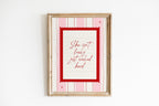 She isn't lucky just worked hard Pink Vintage Art Print
