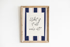 What ıf it all works out positive striped wall art Pink Vintage Art Print