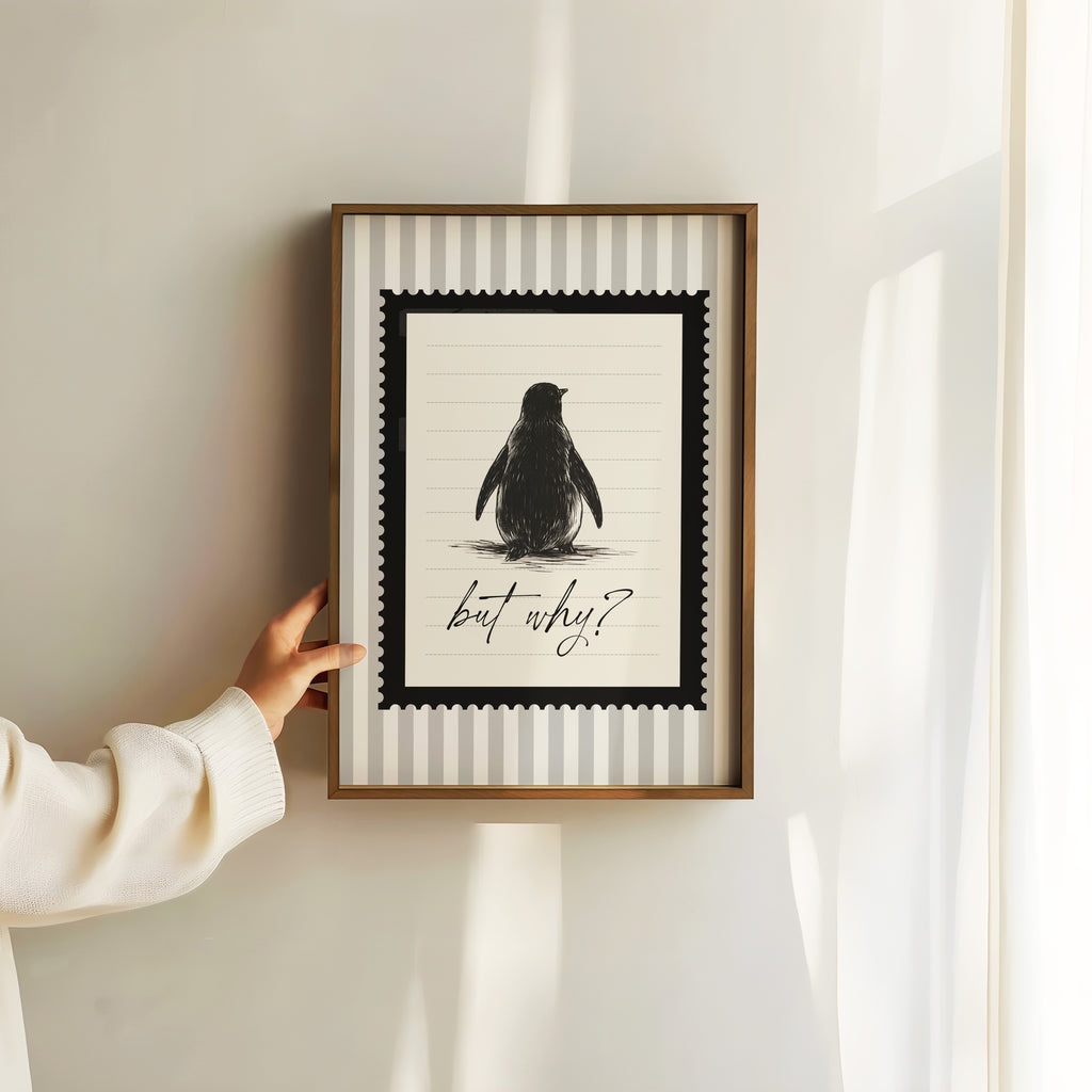 But why Viral Nihilist Penguin Animal Wall Art