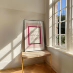 love's never wasted when its shared striped wall art Pink Vintage Art Print
