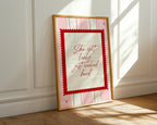 She isn't lucky just worked hard Pink Vintage Art Print