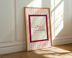 Everything is Figureoutable Pink Vintage Art Print