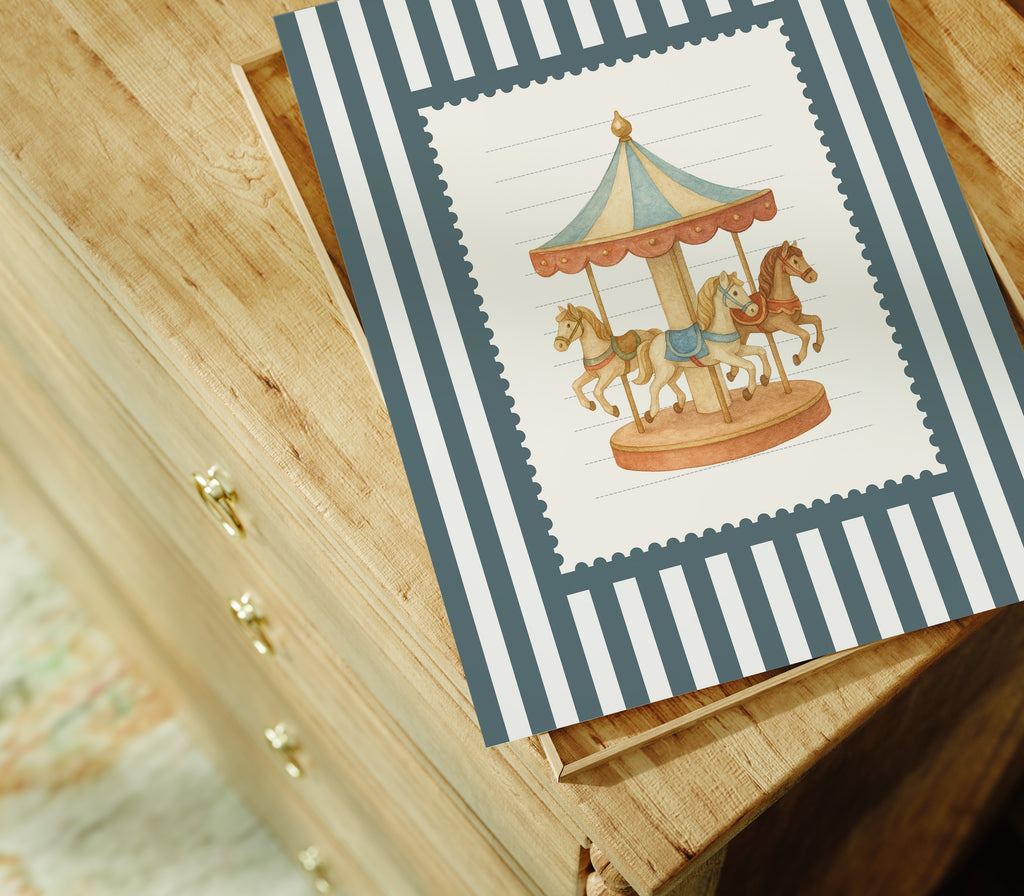 Horse Animal Wall Art for kid's Room Art Print