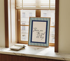 These are the good old days wall art Blue Vintage Art Print
