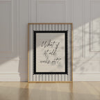 What ıf it all works out positive striped wall art Black and White Vintage Art Print